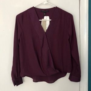 Banana Republic Burgundy Work Blouse